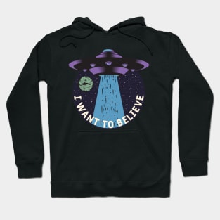 I Want To Believe UFO Spaceship Hoodie